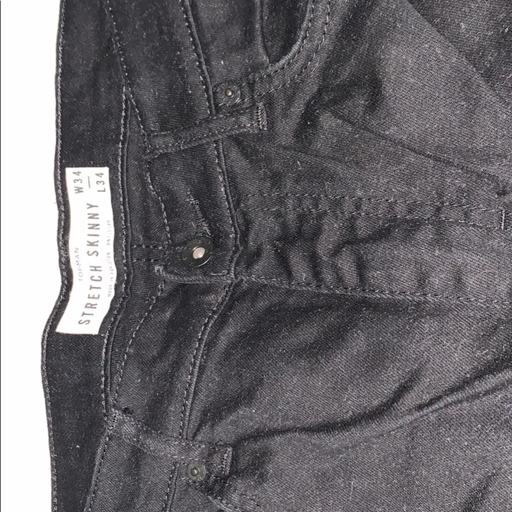 TOPMAN skinny jeans in black.